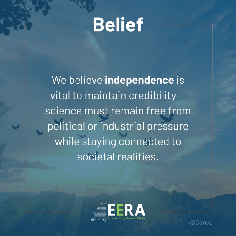 EERA's belief in action: Scientific credibility depends on independence. 